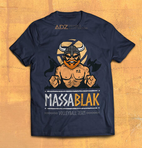 MassaBlak Volleyball Team T-Shirt Design