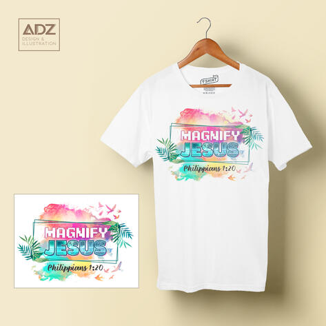 Magnify Jesus - Bible Verse T-Shirt (Philippians 1:20)